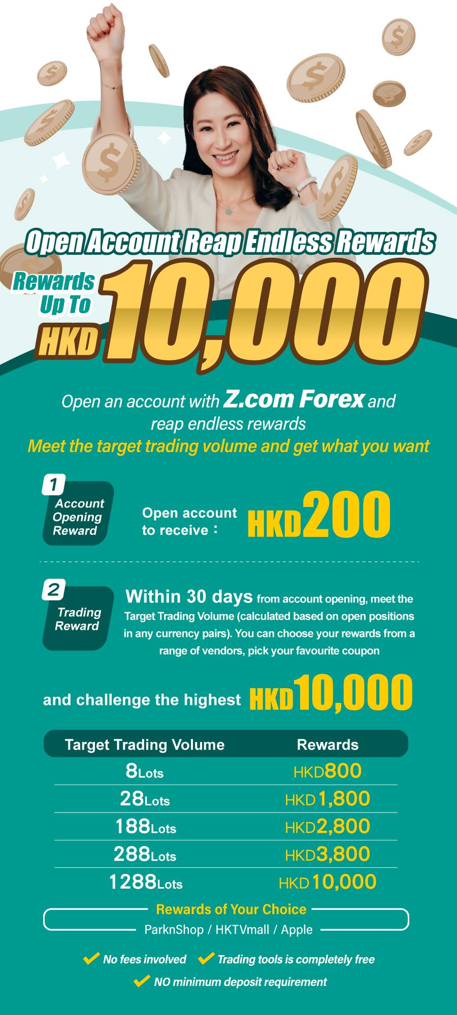 Open Account and Reap Endless Rewards！Rewards Up To HKD10,000