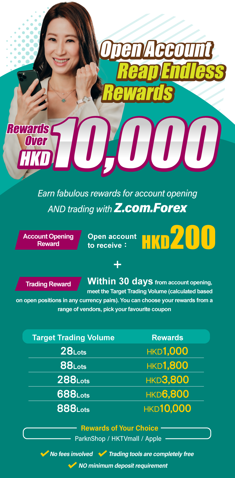 Open Account and Reap Endless Rewards！Rewards Up To HKD10,000