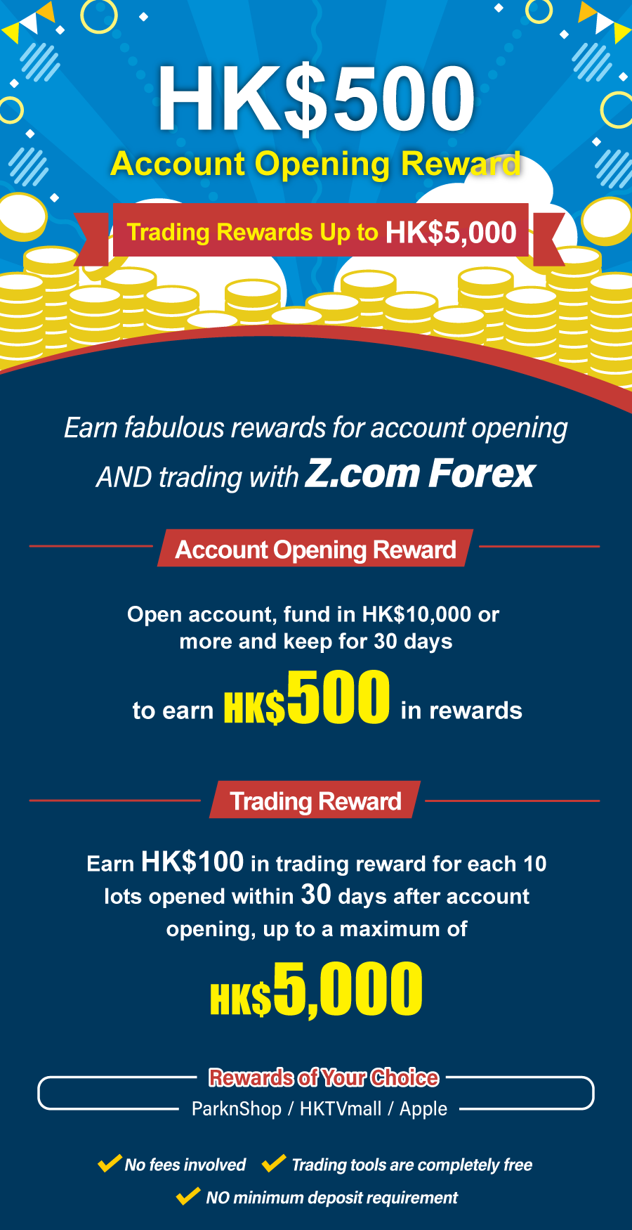 HK$500 Account Opening Rewards + Trading Rewards Up to HK$5,000